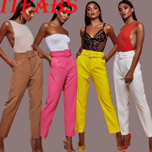 high waisted elastic pants